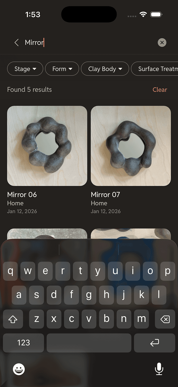 ClayMade app screen